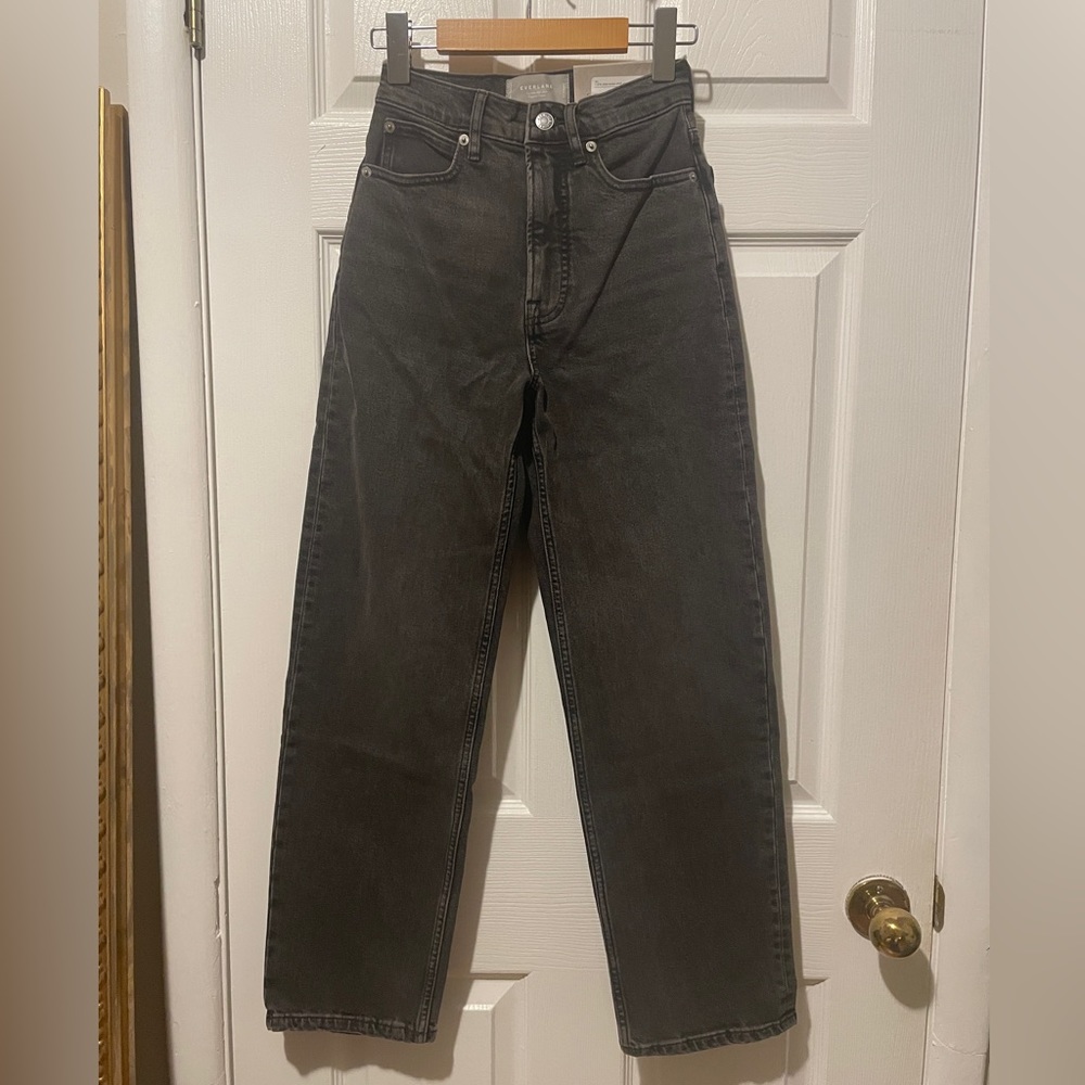 NWT Everlane Way-High Jean in Washed Black
